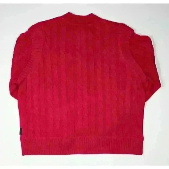NEW! Calvin Klein Women's XL Cable-Knit Pullover Sweater In Red NWT $89.50 - Picture 2 of 3